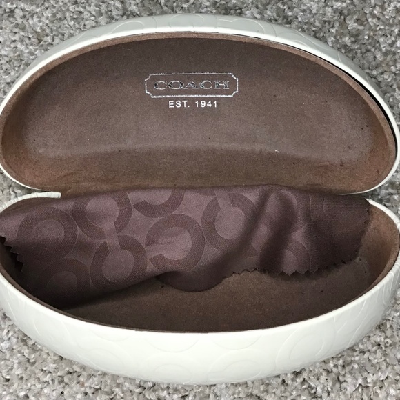Coach Sunglass/ Eyeglass Off White Hard Case - Picture 5 of 5